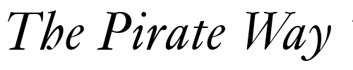 Font : Kis-Classico-Italic Custom Text : The Pirate Way Test your own text here Click to download or to view this font on a tshirt that can be custom printed in Bali