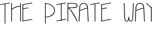 Font : KneeblsThin-Regular Custom Text : The Pirate Way Test your own text here Click to download or to view this font on a tshirt that can be custom printed in Bali
