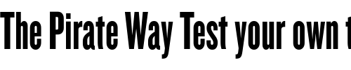 Font : Knockout-HTF67-FullBantamwt Custom Text : The Pirate Way Test your own text here Click to download or to view this font on a tshirt that can be custom printed in Bali