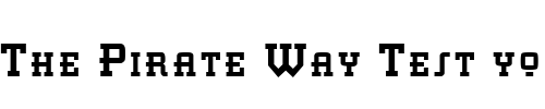 Font : Knomen-Condensed Custom Text : The Pirate Way Test your own text here Click to download or to view this font on a tshirt that can be custom printed in Bali