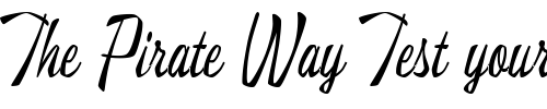 Font : Kon-Tiki-Lounge-JF Custom Text : The Pirate Way Test your own text here Click to download or to view this font on a tshirt that can be custom printed in Bali