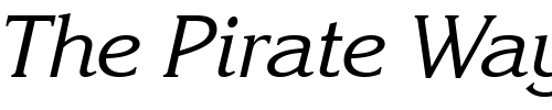 Font : Korinna-Kursiv-Regular-BT Custom Text : The Pirate Way Test your own text here Click to download or to view this font on a tshirt that can be custom printed in Bali