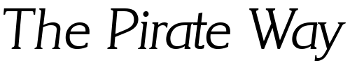 Font : Korinth-Serial-Light-RegularItalic Custom Text : The Pirate Way Test your own text here Click to download or to view this font on a tshirt that can be custom printed in Bali