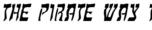Font : Kosher-Italic Custom Text : The Pirate Way Test your own text here Click to download or to view this font on a tshirt that can be custom printed in Bali