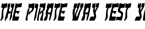 Font : Kosher-Thin-BoldItalic Custom Text : The Pirate Way Test your own text here Click to download or to view this font on a tshirt that can be custom printed in Bali