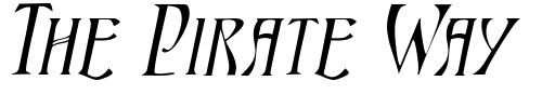Font : KostnerScapsSSK-Italic Custom Text : The Pirate Way Test your own text here Click to download or to view this font on a tshirt that can be custom printed in Bali