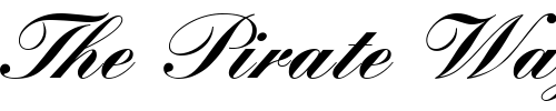 Font : KuenstlerScript-Black Custom Text : The Pirate Way Test your own text here Click to download or to view this font on a tshirt that can be custom printed in Bali