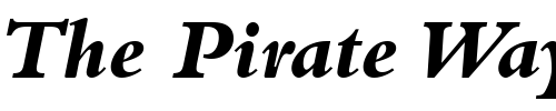 Font : Kuriakos-Black-SSi-Extra-Bold-Italic Custom Text : The Pirate Way Test your own text here Click to download or to view this font on a tshirt that can be custom printed in Bali