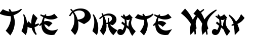 Font : Mandarin_Becker_Caps Custom Text : The Pirate Way Test your own text here Click to download or to view this font on a tshirt that can be custom printed in Bali