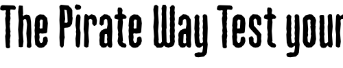 Font : MartenCyr-Rough Custom Text : The Pirate Way Test your own text here Click to download or to view this font on a tshirt that can be custom printed in Bali