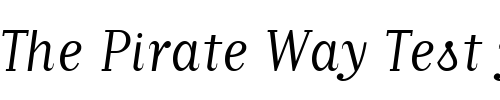 Font : MatrixScriptBook Custom Text : The Pirate Way Test your own text here Click to download or to view this font on a tshirt that can be custom printed in Bali