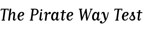 Font : MatrixScriptRegular Custom Text : The Pirate Way Test your own text here Click to download or to view this font on a tshirt that can be custom printed in Bali