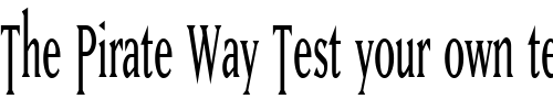Font : MatrixTallLining-Regular Custom Text : The Pirate Way Test your own text here Click to download or to view this font on a tshirt that can be custom printed in Bali
