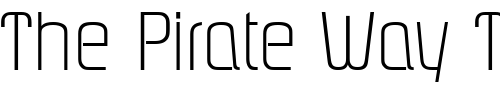 Font : MaxBecker-ExtraLight Custom Text : The Pirate Way Test your own text here Click to download or to view this font on a tshirt that can be custom printed in Bali