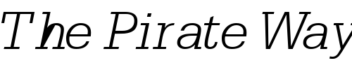 Font : MetronLightSSK-Italic Custom Text : The Pirate Way Test your own text here Click to download or to view this font on a tshirt that can be custom printed in Bali