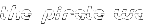 Font : Metroplex-Outline-Laser Custom Text : The Pirate Way Test your own text here Click to download or to view this font on a tshirt that can be custom printed in Bali