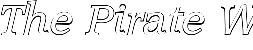 Font : MichaelBeckerOutline-Italic Custom Text : The Pirate Way Test your own text here Click to download or to view this font on a tshirt that can be custom printed in Bali