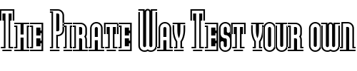 Font : ModulaOutlinedSmallCaps Custom Text : The Pirate Way Test your own text here Click to download or to view this font on a tshirt that can be custom printed in Bali