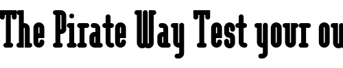 Font : ModulaRoundSerif-Ultra Custom Text : The Pirate Way Test your own text here Click to download or to view this font on a tshirt that can be custom printed in Bali