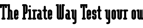 Font : ModulaRoundSerifUltra-Regular Custom Text : The Pirate Way Test your own text here Click to download or to view this font on a tshirt that can be custom printed in Bali