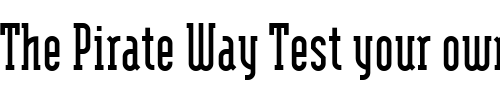 Font : ModularSerifBold Custom Text : The Pirate Way Test your own text here Click to download or to view this font on a tshirt that can be custom printed in Bali