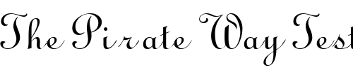 Font : MonasteryScriptSSK Custom Text : The Pirate Way Test your own text here Click to download or to view this font on a tshirt that can be custom printed in Bali