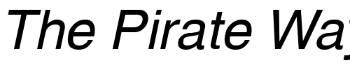 Font : NewZurica-Italic Custom Text : The Pirate Way Test your own text here Click to download or to view this font on a tshirt that can be custom printed in Bali