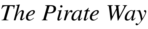 Font : NimbusRomNo9LEE-Italic Custom Text : The Pirate Way Test your own text here Click to download or to view this font on a tshirt that can be custom printed in Bali