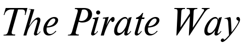 Font : NimbusRomdItalic Custom Text : The Pirate Way Test your own text here Click to download or to view this font on a tshirt that can be custom printed in Bali