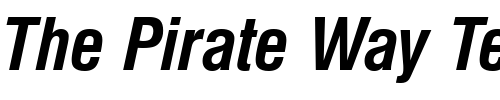 Font : NimbusSanDCon-Bold-Italic Custom Text : The Pirate Way Test your own text here Click to download or to view this font on a tshirt that can be custom printed in Bali