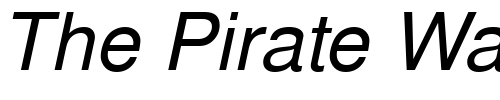 Font : NimbusSanLGR-Italic Custom Text : The Pirate Way Test your own text here Click to download or to view this font on a tshirt that can be custom printed in Bali