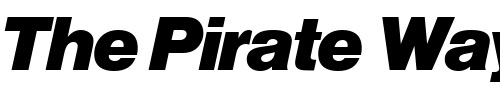 Font : NimbusSanPBla-Italic Custom Text : The Pirate Way Test your own text here Click to download or to view this font on a tshirt that can be custom printed in Bali
