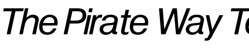 Font : NimbusSanPEE-Italic Custom Text : The Pirate Way Test your own text here Click to download or to view this font on a tshirt that can be custom printed in Bali