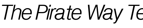 Font : NimbusSanPEELig-Italic Custom Text : The Pirate Way Test your own text here Click to download or to view this font on a tshirt that can be custom printed in Bali