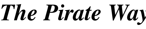 Font : Nimbus_Roman_Becker_No9L_Bold_Italic Custom Text : The Pirate Way Test your own text here Click to download or to view this font on a tshirt that can be custom printed in Bali