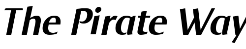 Font : Norma-BoldItalic Custom Text : The Pirate Way Test your own text here Click to download or to view this font on a tshirt that can be custom printed in Bali