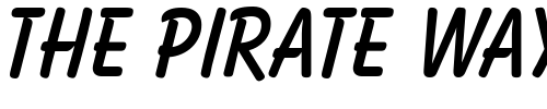 Font : OPTIBalloon-Bold Custom Text : The Pirate Way Test your own text here Click to download or to view this font on a tshirt that can be custom printed in Bali