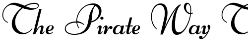 Font : OPTIBernhard-BoldCursive Custom Text : The Pirate Way Test your own text here Click to download or to view this font on a tshirt that can be custom printed in Bali