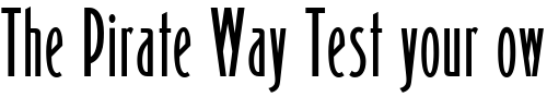 Font : OPTICarling-Light Custom Text : The Pirate Way Test your own text here Click to download or to view this font on a tshirt that can be custom printed in Bali
