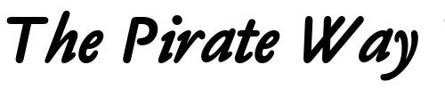 Font : OPTICookeSans-BoldItalic Custom Text : The Pirate Way Test your own text here Click to download or to view this font on a tshirt that can be custom printed in Bali