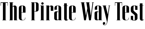 Font : OPTICorvinus-Skyline Custom Text : The Pirate Way Test your own text here Click to download or to view this font on a tshirt that can be custom printed in Bali