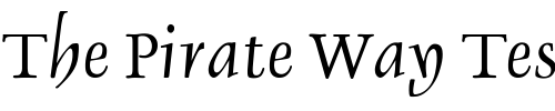 Font : OPTIDelphin-One Custom Text : The Pirate Way Test your own text here Click to download or to view this font on a tshirt that can be custom printed in Bali