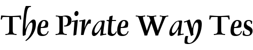Font : OPTIDelphin-Two Custom Text : The Pirate Way Test your own text here Click to download or to view this font on a tshirt that can be custom printed in Bali