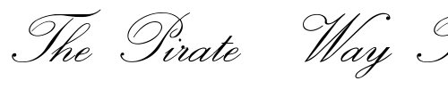 Font : OPTIExcelsiorScript Custom Text : The Pirate Way Test your own text here Click to download or to view this font on a tshirt that can be custom printed in Bali