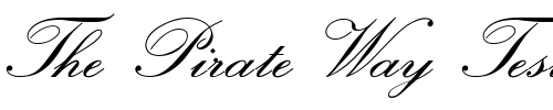 Font : OPTIExcelsiorScript-SemiBd Custom Text : The Pirate Way Test your own text here Click to download or to view this font on a tshirt that can be custom printed in Bali
