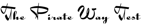 Font : OPTIHolly-Script Custom Text : The Pirate Way Test your own text here Click to download or to view this font on a tshirt that can be custom printed in Bali