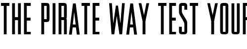 Font : OPTIRaleigh-Gothic Custom Text : The Pirate Way Test your own text here Click to download or to view this font on a tshirt that can be custom printed in Bali