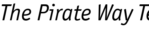 Font : Officina-Sans-ITC-Book-Italic Custom Text : The Pirate Way Test your own text here Click to download or to view this font on a tshirt that can be custom printed in Bali