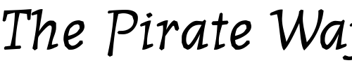 Font : OldNews-Bold-Italic Custom Text : The Pirate Way Test your own text here Click to download or to view this font on a tshirt that can be custom printed in Bali