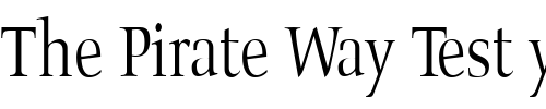 Font : OldstyleCondensed-Regular Custom Text : The Pirate Way Test your own text here Click to download or to view this font on a tshirt that can be custom printed in Bali